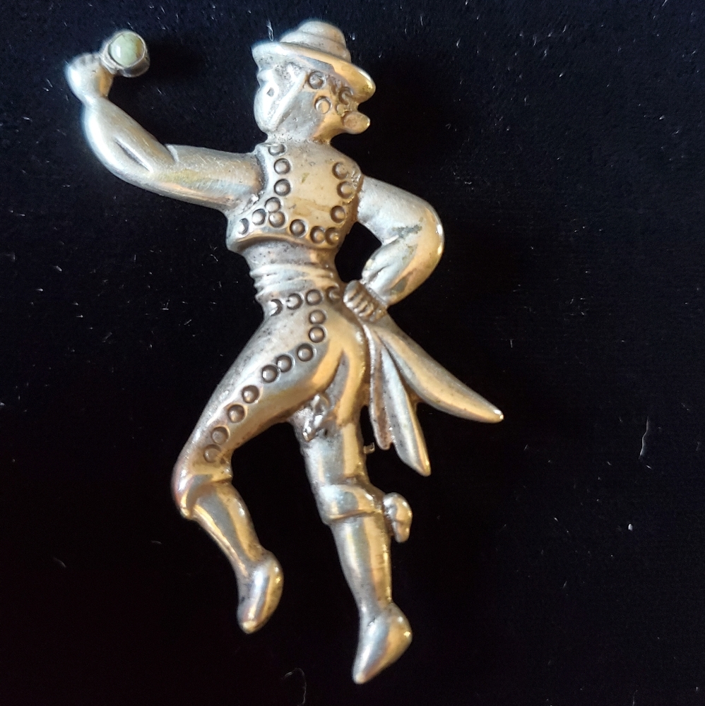 Vintage Mexican Sterling Dancer Brooch
